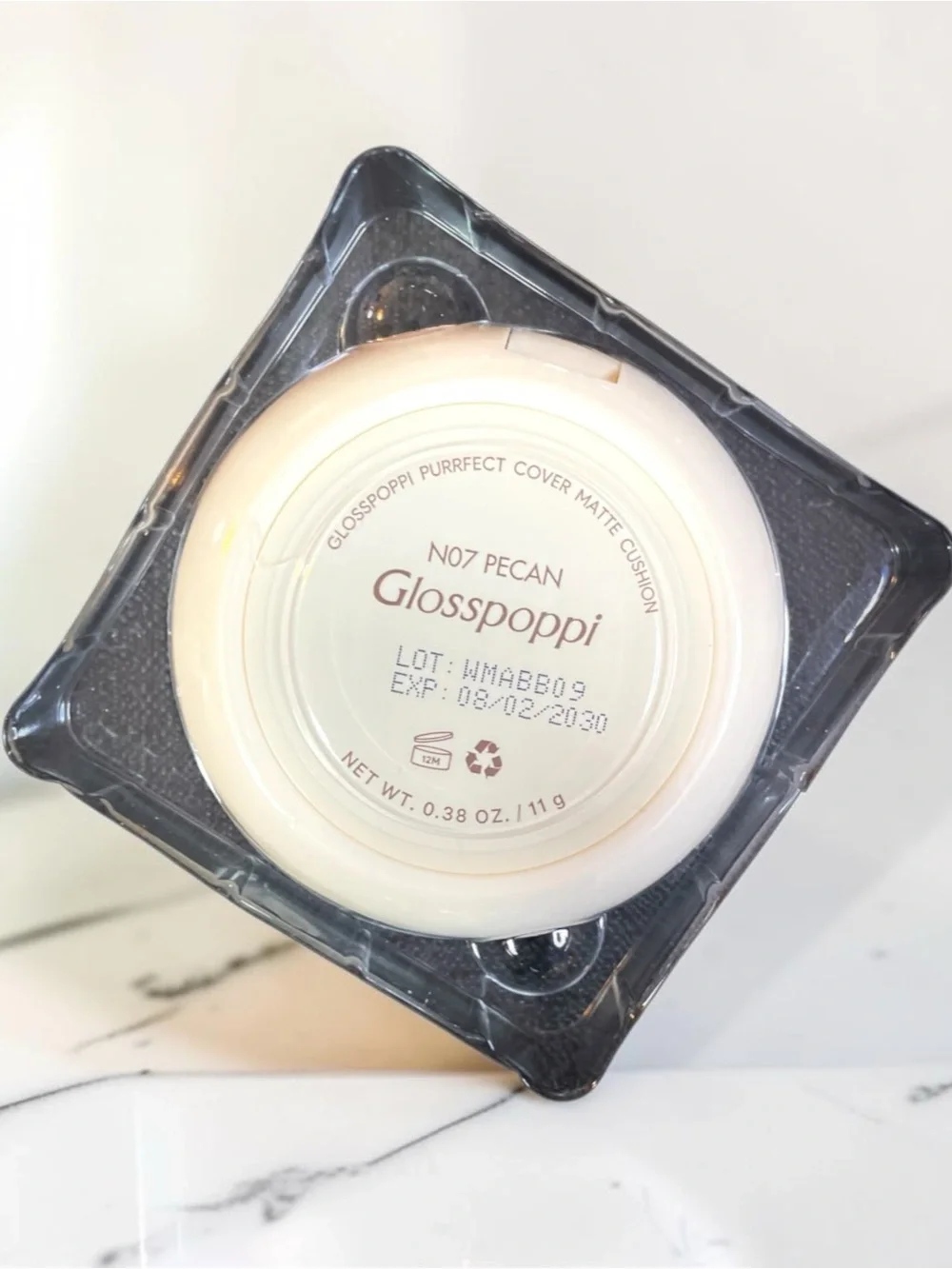 Glosspoppi Purrfect Cover Matte Cushion Foundation No7 Pecan NEW NIB